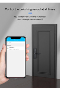 指紋ドアスマートロックセキュリティディジット電気電子ハンドルデジタルTuya Ttlock Cerraduras Inteligentes Con Wifiキー