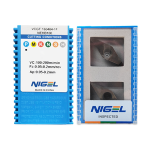 Nigel VCGT160404 China insertos flexibles de diamante Tnmg160408 PCD CBN CNC herramienta de torneado insertos triangulares de carburo de tungsteno - Product Image 2