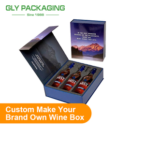 Custom <strong>Cardboard</strong> Wine <strong>Box</strong> <strong>750ml</strong> 1000ml 3 Bottle Wine Packaging Boxes Wine Gift <strong>Box</strong> with Handle - Product Image 4