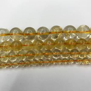 Wholesale Natural 8MM 10MM Citrine Stones Round Polish Citrine Loose <strong>Beads</strong> String for Jewelry Making