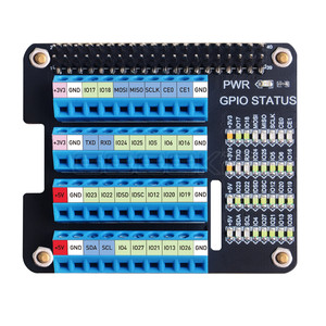 GeeekPi Raspberry Pi GPIO Tornillo Terminal Hat Placa de expansión con Micro Led para Raspberry Pi 5/4B / 3B + / 3B / Zero W