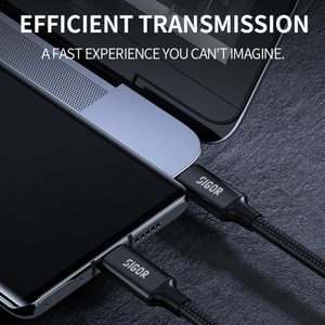 5A高速充電データケーブルナイロンブレイド2 in 1対応USB-Cチップiphone充電器ケーブル - Product Image 5