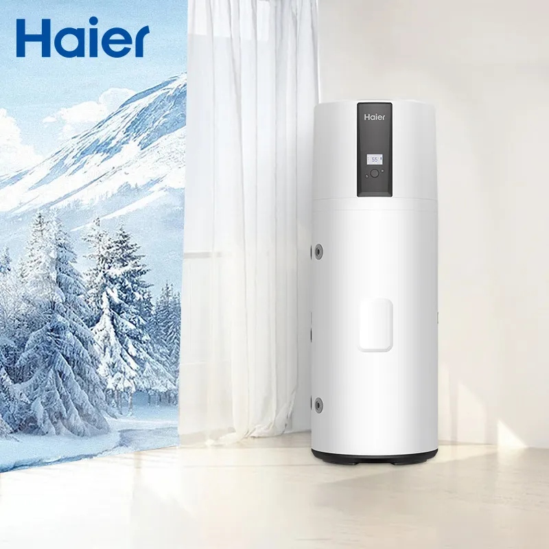 Haier ที่มีประสิทธิภาพมากที่สุด R290 แหล่งอากาศ Monoblock ไฟฟ้าทั้งหมดในเครื่องทําน้ําอุ่นปั๊มความร้อนทันทีเครื่องทําน้ําอุ่น