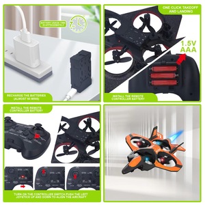 ホット販売高度ホールド2.4G RC R/C航空機EPPフォームグライダーホビークワッドコプターおもちゃJET飛行機USB充電器ライト付きRC飛行機 - Product Image 5