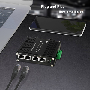 高品質の売れ筋2RJ45イーサネットデータ入力ポート2RJ45電源O12〜48VDC電源入力産業用ギガビットPoEインジェクター - Product Image 3