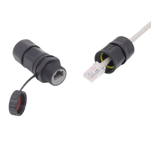 AohuaアセンブリRJ45Lタイプパネルタイプ防水IP67コネクタ (Cat 5e Cat6ルーターイーサネットソケット用) - Product Image 1