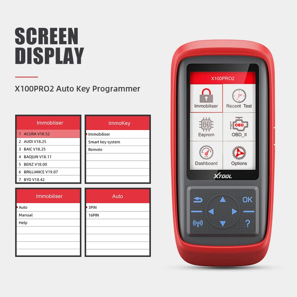 Xtool X100 Pro2 Auto OBD2 Automotive Scanner Key Programmeur X100PRO Auto Code Reader Scanner Auto Diagnostic Tools Gratis Update