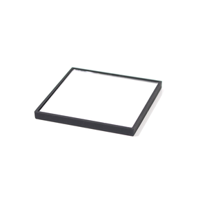 定制Logo黑色小方天然注塑塑料时尚便携式手持桌面化妆化妆镜 - Product Image 1