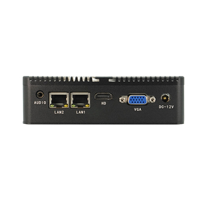 Robuster Mini-PC Industrie Intel N2840 Dual Core 2 * RJ45 2 * RS232 Dual Display Linux Pro Barebone Lüfter loser tragbarer NUC-Computer