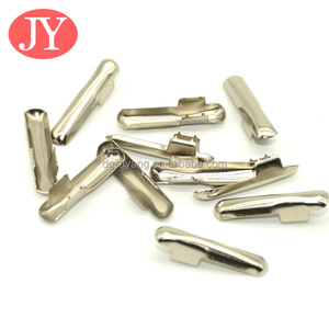 <strong>Elastic</strong> Rope Cord Ends <strong>with</strong> Metal Crimp Clasp and Tail <strong>Clip</strong> for Handbags Ribbon Webbing Stopper - Product Image 2