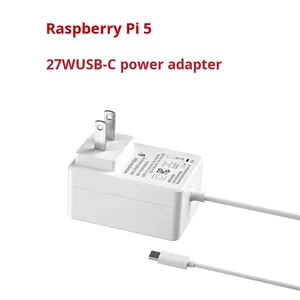 Officially Certified <strong>Raspberry</strong> <strong>Pi</strong> 5 <strong>Power</strong> Adapter 27W USB-C Interface Supports PD Standard Type-C with 5.1V 5A 12V AC Output - Product Image 2