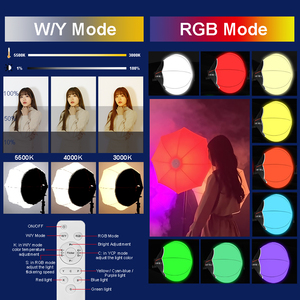 LED rgb Video Light Photography Lighting Kit con lanterna Soft box dimmerabile Studio illuminazione a uscita continua 3200K-5600K - Product Image 3