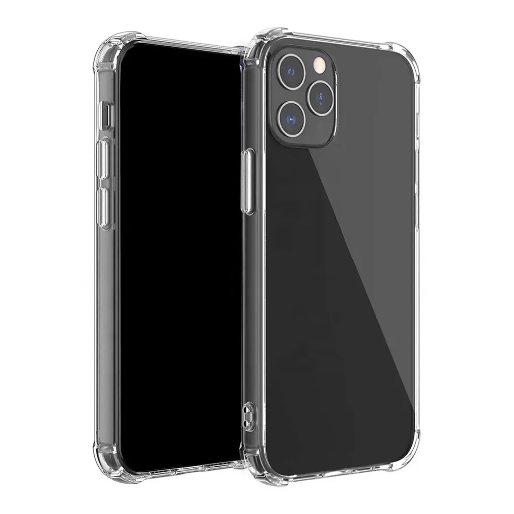 Atacado Transparente Soft TPU Shockproof Phone Case para iPhone 15 14 13 12 X Xs Max XR 11 8 7 Pro Case