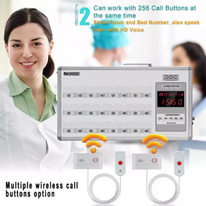 Sistema de llamada de enfermera de alarma médica inalámbrica y equipo de estación de enfermera de campana de llamada de intercomunicador para pacientes de hospital con función SOS - Product Image 2