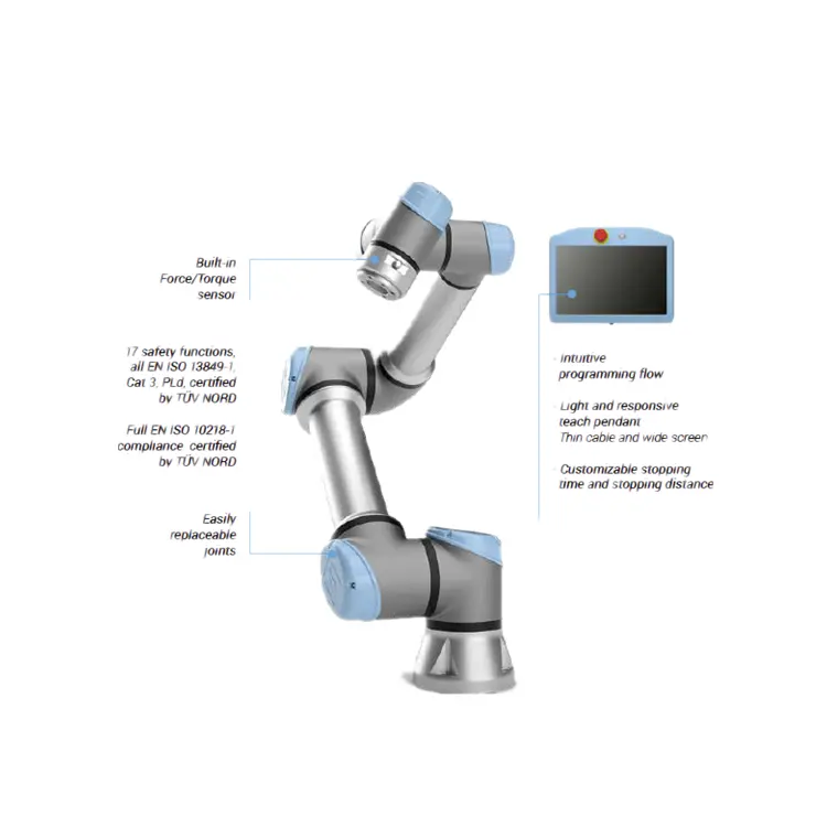 Collaborative Robot UR3 Manipolatore Utilizzato per Automatizzare I Processi e Semplificare La Ripetitivo Industriale 6 Assi Braccio del Robot