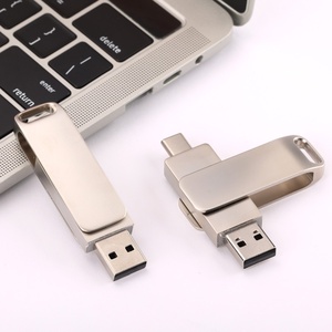 批发新360度旋转金属u盘1GB至128GB u盘2.0和3.0接口，带可定制贴纸 - Product Image 1