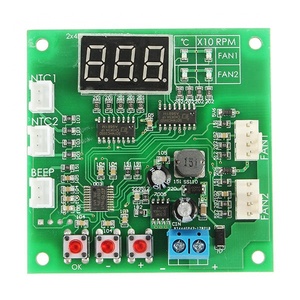 2ウェイ冷却PWM4ワイヤーファン温度コントローラー温度速度ディスプレイDC12V 24V 48V - Product Image 5