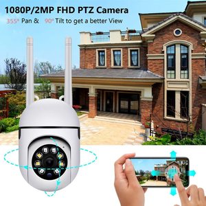 กล้อง A7 360 PTZ แบบไร้สายระบบเสียงอินเตอร์คอมสำหรับใช้ภายนอกอาคาร2MP คุณภาพสูง8MP 6MP กล้อง WiFi - Product Image 2