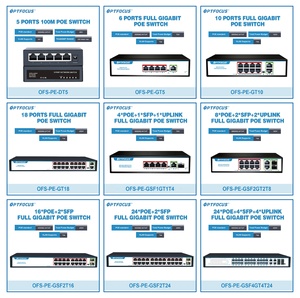 Factory OEM/ODM POE Switch 4 8 <strong>16</strong> 24 Port 10/100M <strong>Ethernet</strong> Fiber Switch POE Gigabit with 2 SFP Ports - Product Image 2