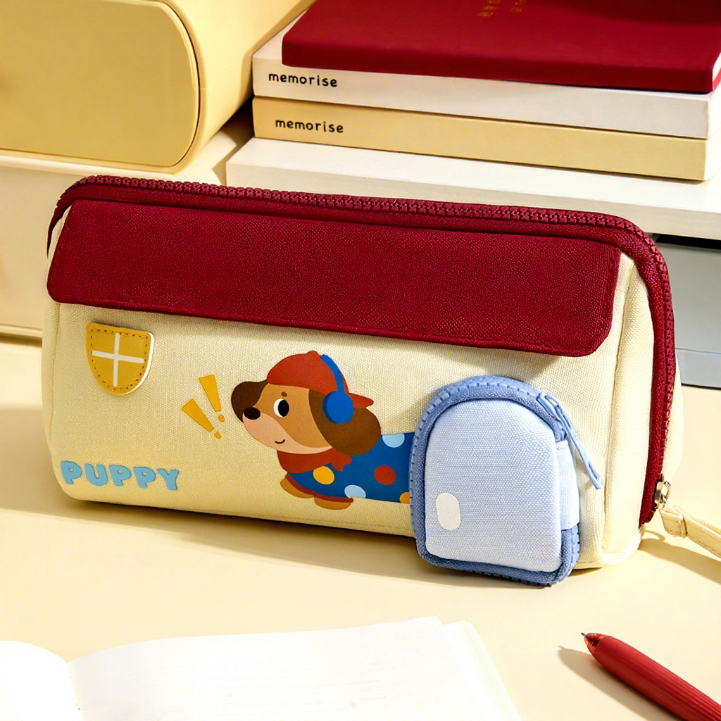 House-shaped pencil case-dachshund dog
