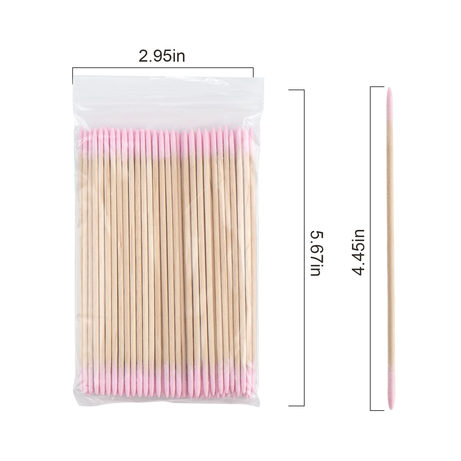 Bâtonnets d'oreille en coton 100 pièces/sachet