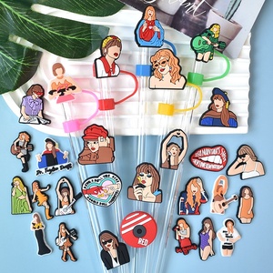 8mm Popular Singer Straw Covers Cute TS Straw Cover <strong>Taylor</strong> Straw Topper Compatible with Tumbler Cups for T. S. Lover - Product Image 1