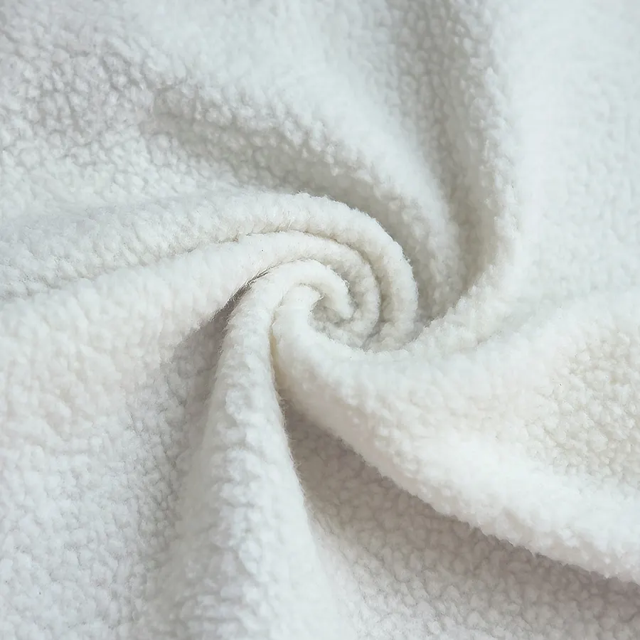 Alta qualidade umidade absorvente 240g 100% algodão flame-retardador malha micro polar fleece tecido