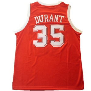 Men's Customizable Kevin <strong>Durant</strong> College Retro Basketball Jersey Breathable Stitched Jerseys Printed Embroidered Logo for Summer - Product Image 2