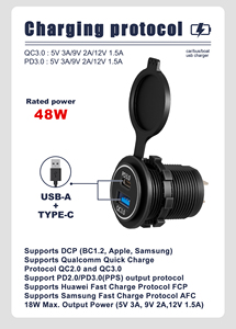 12伏24伏2端口Pd Qc 3.0客车野营车12v Usb插座24v充电器Usb a型插座电源充电 - Product Image 4