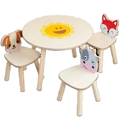 CHAOER Niños Montessori Preescolar Muebles de madera para jardín de infantes Conjunto de muebles de madera para niños para PRE ESCUELA Mesa y silla