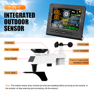 VICTOR 8-in-1 Auto Radio Controlled Digital Color Wireless Smart Weather Station Wifi Indoor Outdoor Sensor Weather <strong>Forecasting</strong> - Product Image 6