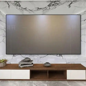 Pantalla de marco fijo de proyección 4K con marco de aluminio de terciopelo negro disponible en 72 84 100 120 pulgadas - Product Image 6