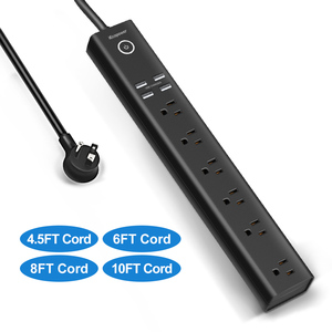 กล่องสี USB 2.0 ซ็อกเก็ต Pcb การออกแบบที่ทันสมัย 6 วิธีปลั๊กไฟ US ปลั๊กพอร์ต USB รางปลั๊กไฟใบรับรอง ETL อุปกรณ์ป้องกันไฟกระชาก - Product Image 2