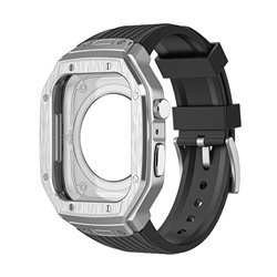 Silver frame + black