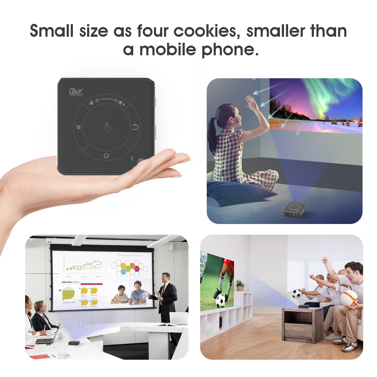smart touch home portable projector mobile phone mini DLP pocket projector
