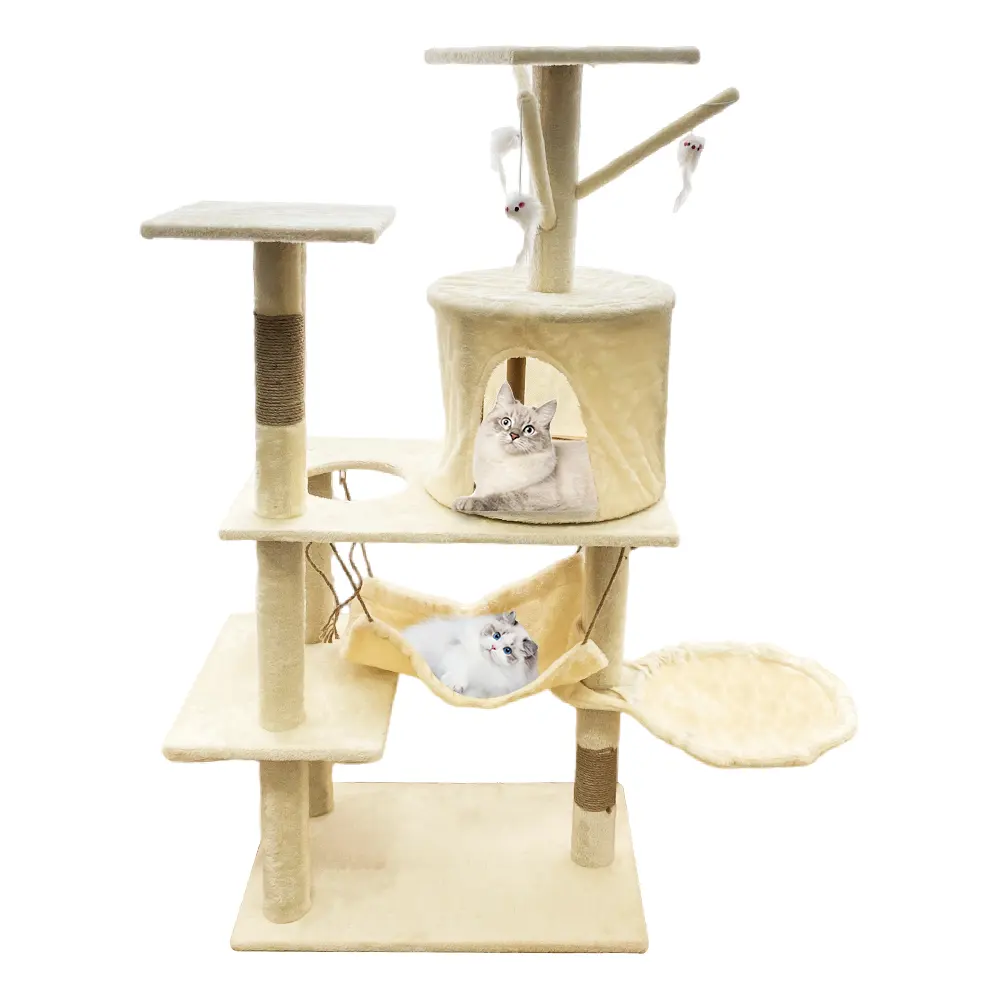 Calidad Superior interior lindo almacenamiento gato nido árbol escalada muebles gato rascador Torres
