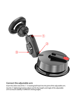 Suction Cup Bracket for Carplay Screen Adjustable and Stretchable <strong>Universal</strong> Replacement Mounting Bracket Phone Mount Holder - Product Image 3
