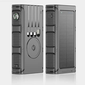 Strong LED Light <strong>Design</strong> Power Banks Solar Fast Charging Portable Power Bank 30000mah Six <strong>Outputs</strong> Three <strong>Inputs</strong> - Product Image 1