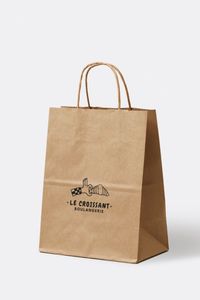 Cấp thực phẩm phân hủy sinh học dầu bằng chứng Kraft túi giấy cho bánh mì bánh sandwich bánh mì nướng-Đáy phẳng tùy chỉnh mockup Túi - Product Image 5