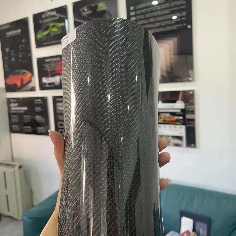 Wrapmaster 1.52X17Meter Tpu Gloss Black Carbon Fiber Auto Wrap