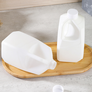 High Quality 1000ml <strong>2L</strong> White Milk Bottle Refillable Large Plastic <strong>HDPE</strong> Detergent Gallon Bottle With Handle - Product Image 4