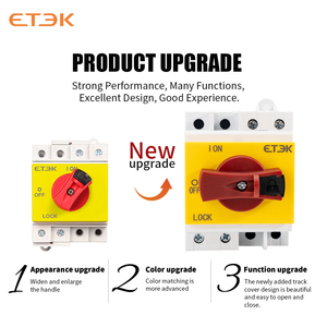 ETEK PV DC Solar Isolator <strong>Switch</strong> Max1500V <strong>2P</strong> 32A Din Rail Solar Rotating Handle Rotary Disconnector for Solar EKD16-DB32-2 - Product Image 3