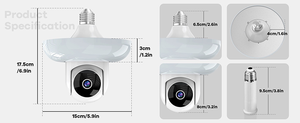 室内WIFI摄像头支持蓝牙一键式网络配置3MP灯泡照明IP摄像头 - Product Image 5