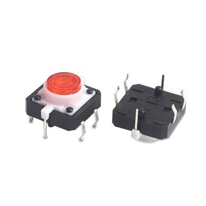 Selbst ständiger Mikroknopf-Taktsc halter mit LED-Licht ABS-Stecker Tastatur LED-Taste - Product Image 2