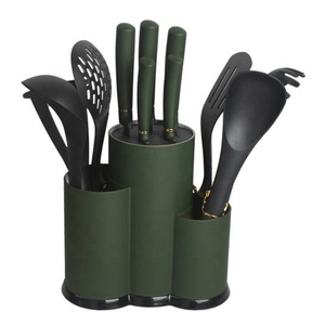 Bıçaklar dahil blok ile paslanmaz çelik mutfak pişirme aletleri Set-ev kullanımı için - Product Image 6