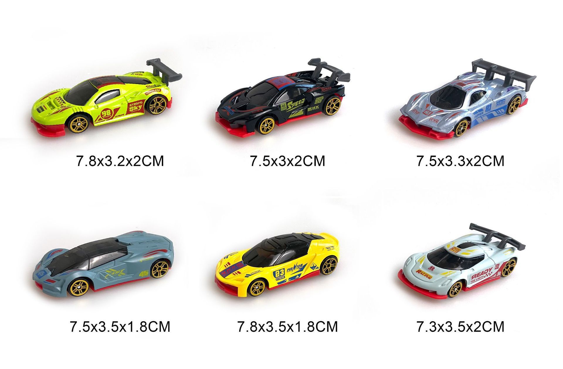 Nouveau modèle de voiture en alliage, 1 à 6 styles aléatoires, 1 pièce par sac opp