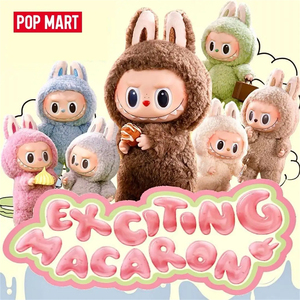 100% orijinal POP MART Labubu Macaron V1 ve V2 serisi bir Set gizem kutusu POPMART vinil peluş kör kutu aksiyon figürü oyuncak var
