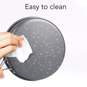 Cứng anodized nhôm 3 cái cắm trại Backpacking <span class=keywords><strong>Cookware</strong></span> <span class=keywords><strong>Set</strong></span> - Product Image 3