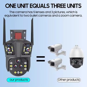 Q323 5 lentes 10K para exteriores 20X Zoom CCTV cámara inalámbrica Wifi Audio bidireccional visión nocturna monitoreo de seguridad PTZ CCTV con cámara