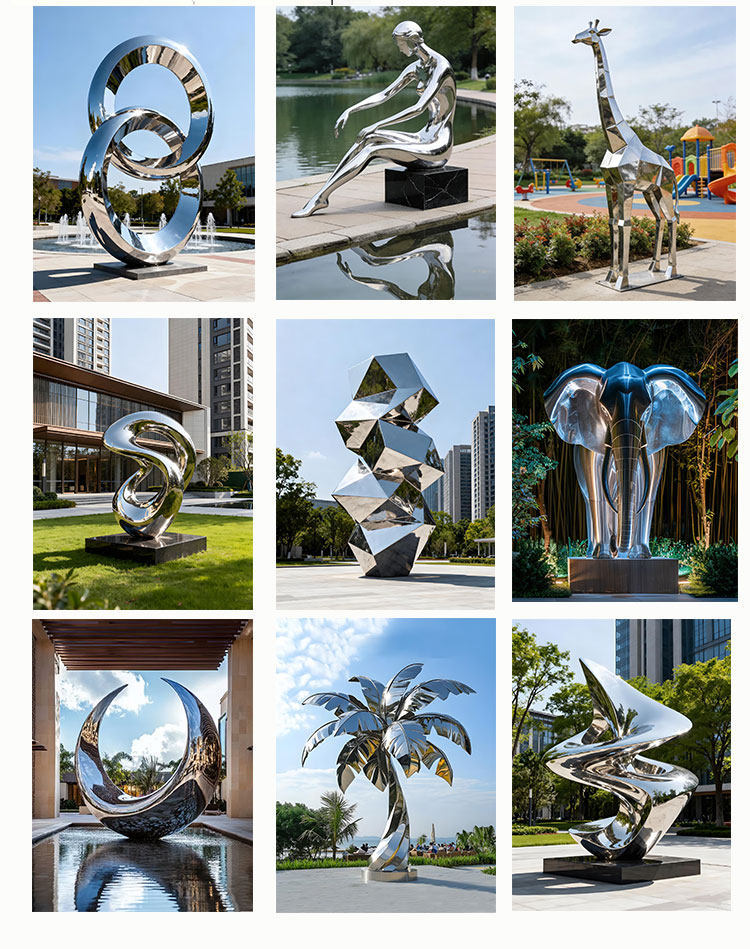 Stainless steel water feature sculpture